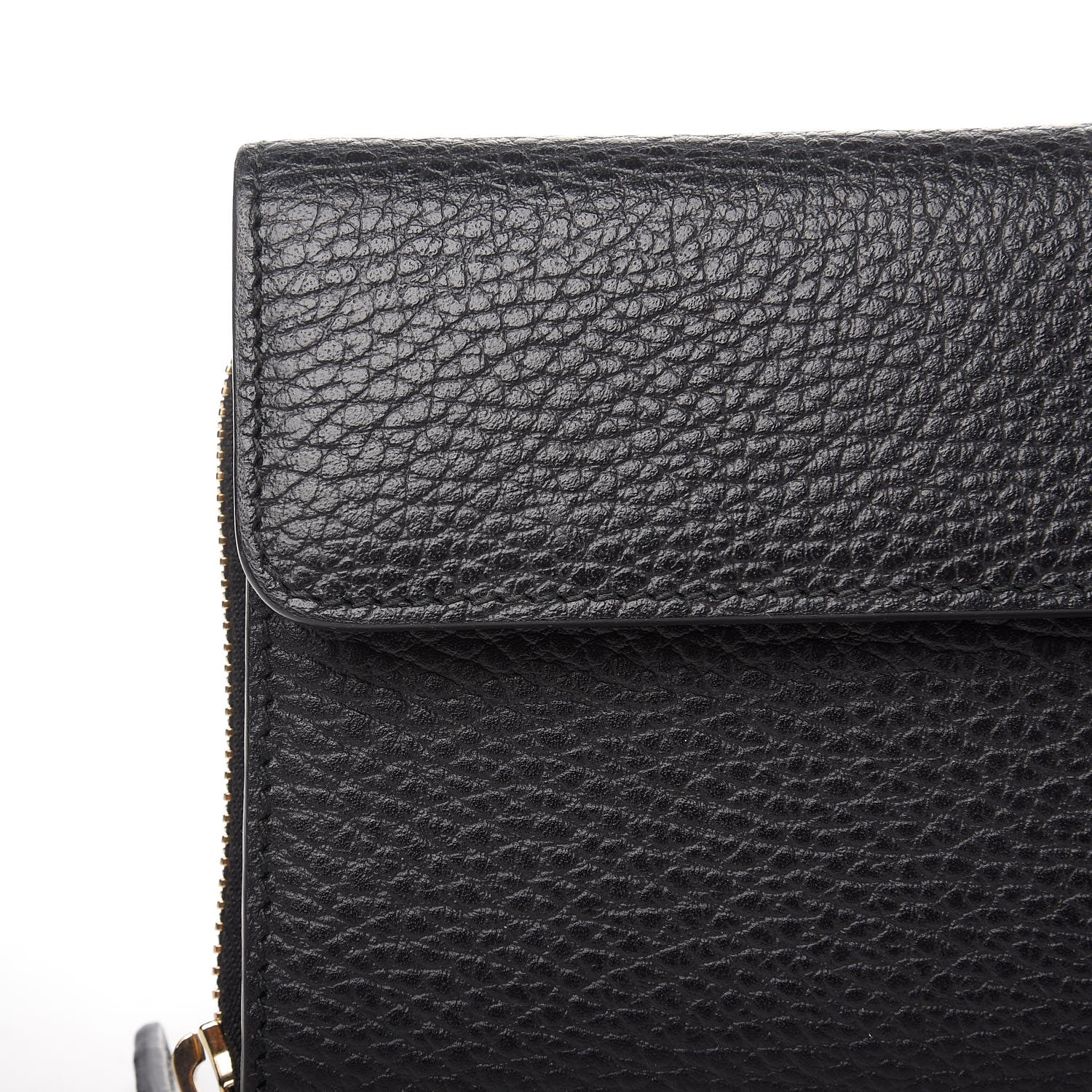 Gucci Dollar Calfskin Interlocking G Continental Wallet Black 8 of 9