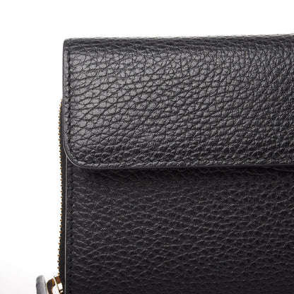 Gucci Dollar Calfskin Interlocking G Continental Wallet Black 8 of 9