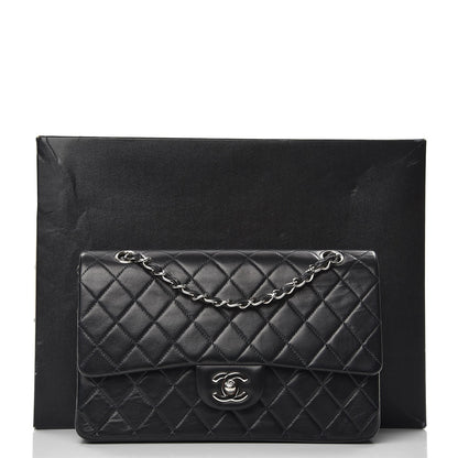 Chanel Lambskin Quilted Medium Double Flap Black 12 of 12