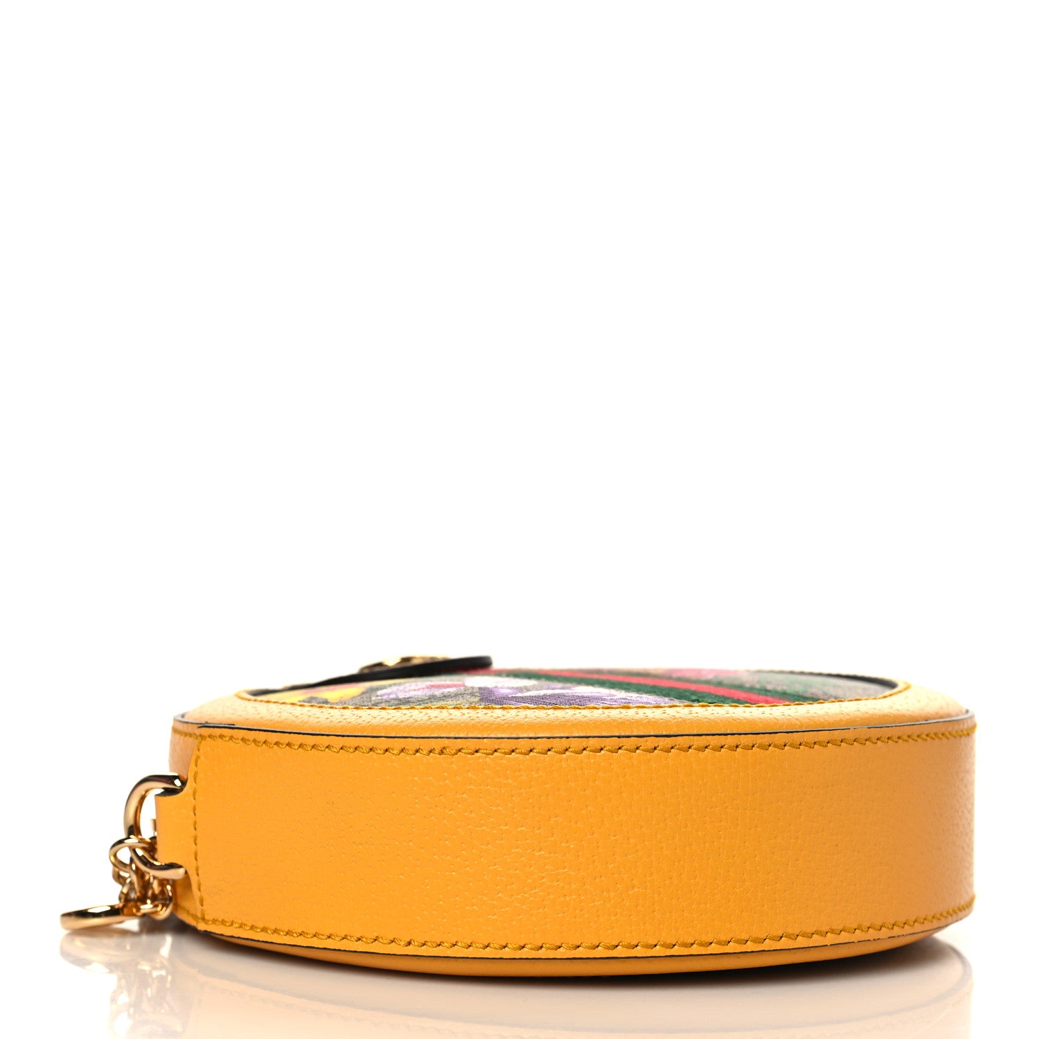 Gucci GG Supreme Monogram Flora Web Mini Ophidia Round Shoulder Bag Beige Multicolor Crop 4 of 9