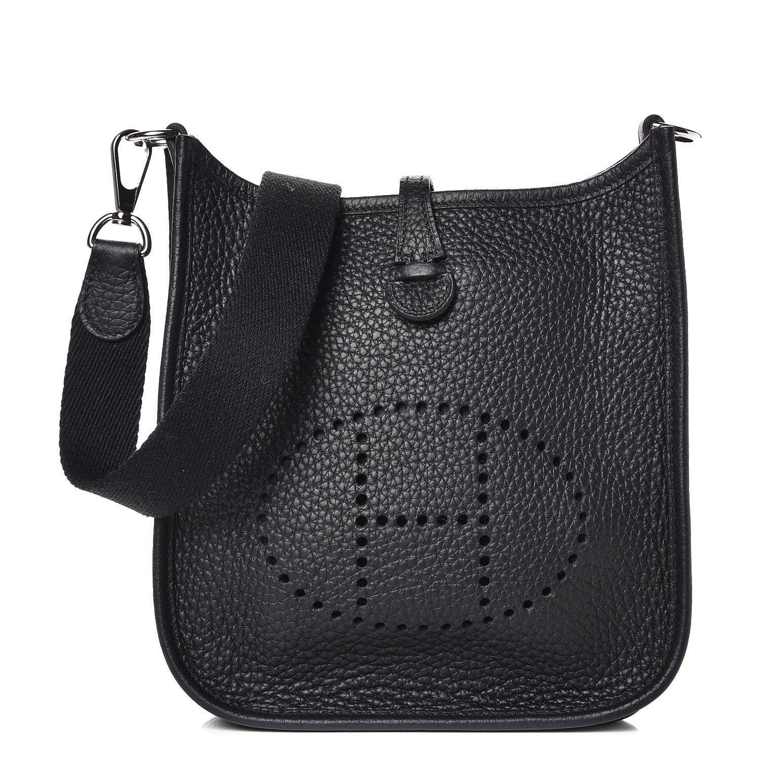 Hermes Taurillon Clemence Evelyne TPM Black 1 of 9