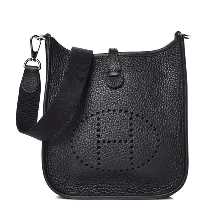 Hermes Taurillon Clemence Evelyne TPM Black 1 of 9