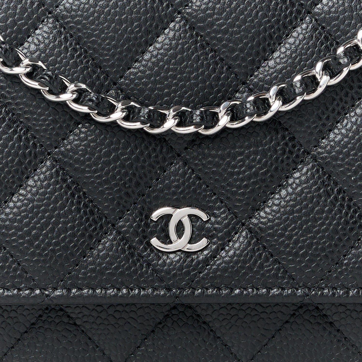 Chanel Caviar Quilted Wallet on Chain WOC Black 9 of 12