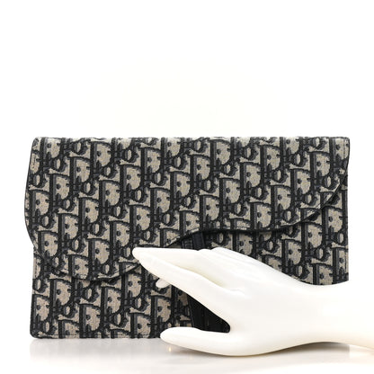 Christian Dior Oblique Jacquard  Saddle Pouch Blue 2 of 9