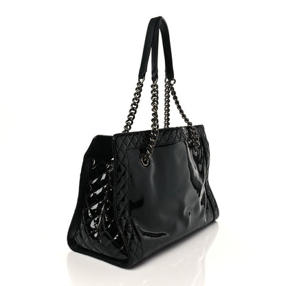Chanel Patent Quilted Reverso Boy Tote Black 3 of 9