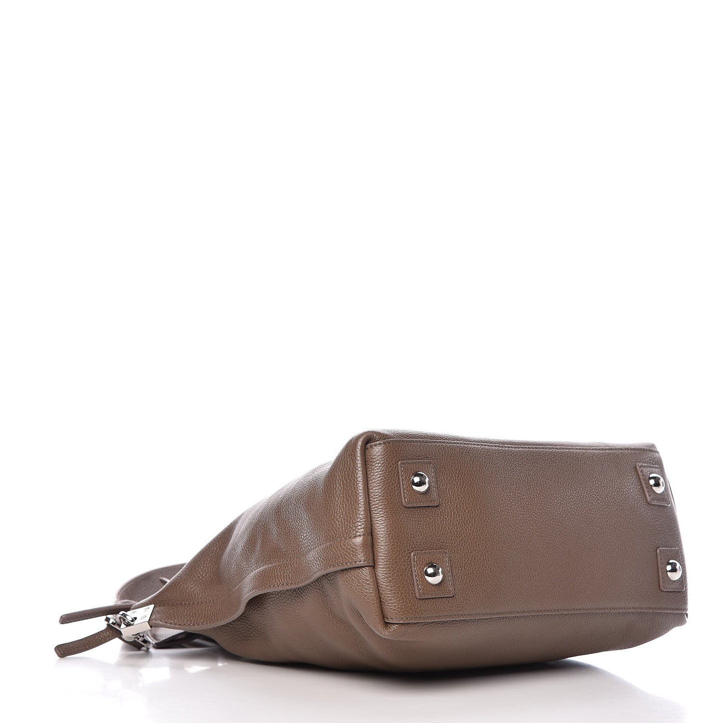 Classic Grained Calfskin Small Alice Satchel Taupe