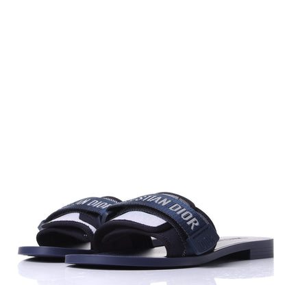 Christian Dior Technical Stretch Fabric Camouflage Dio(r)evolution Slide Sandals 36 Deep Blue 3 of 11