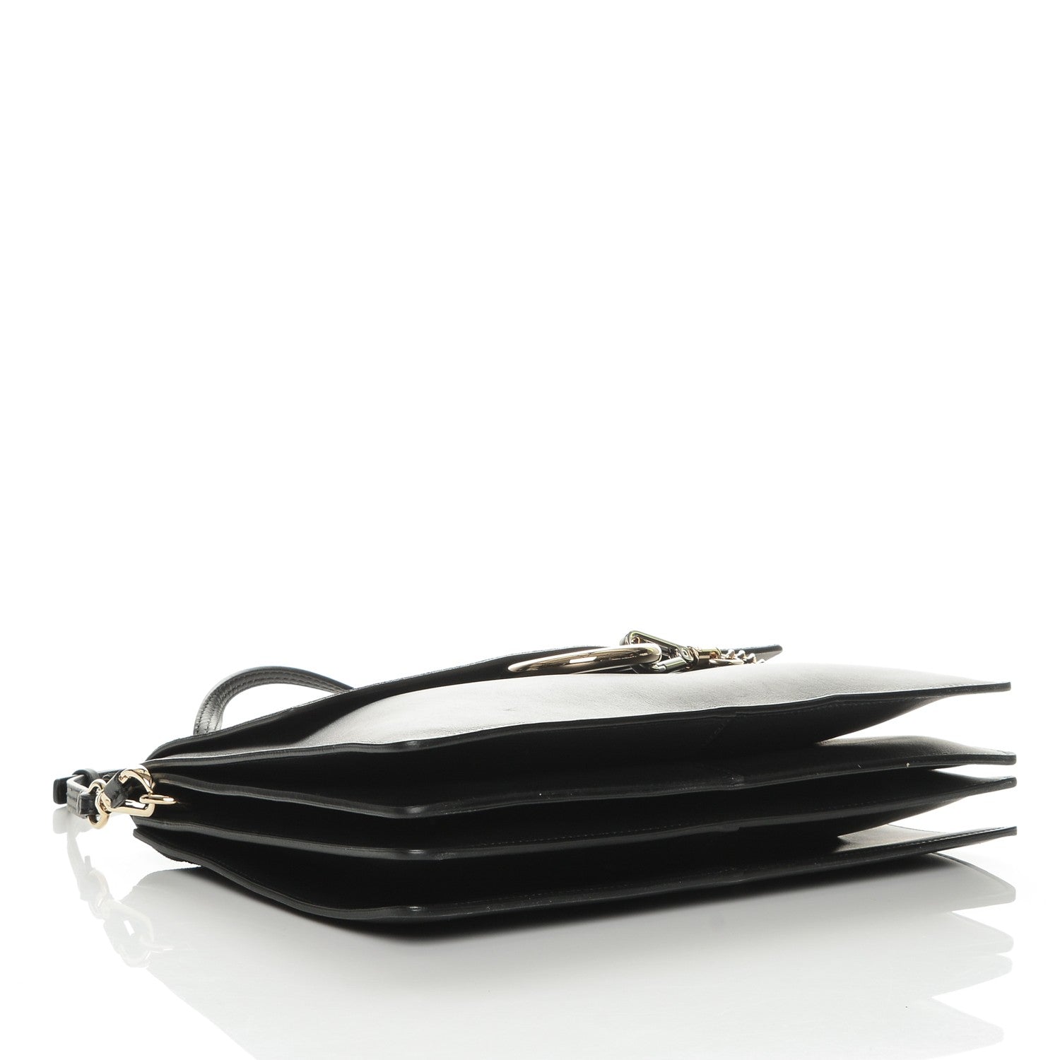 Chloe Suede Calfskin Medium Faye Shoulder Bag Black 4 of 6