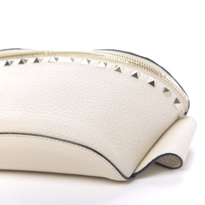 Valentino Garavani Grained Calfskin Rockstud Belt Bag Light Ivory 9 of 10