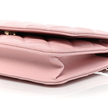 Chanel Caviar Quilted Wallet On Chain WOC Light Pink 5 of 10