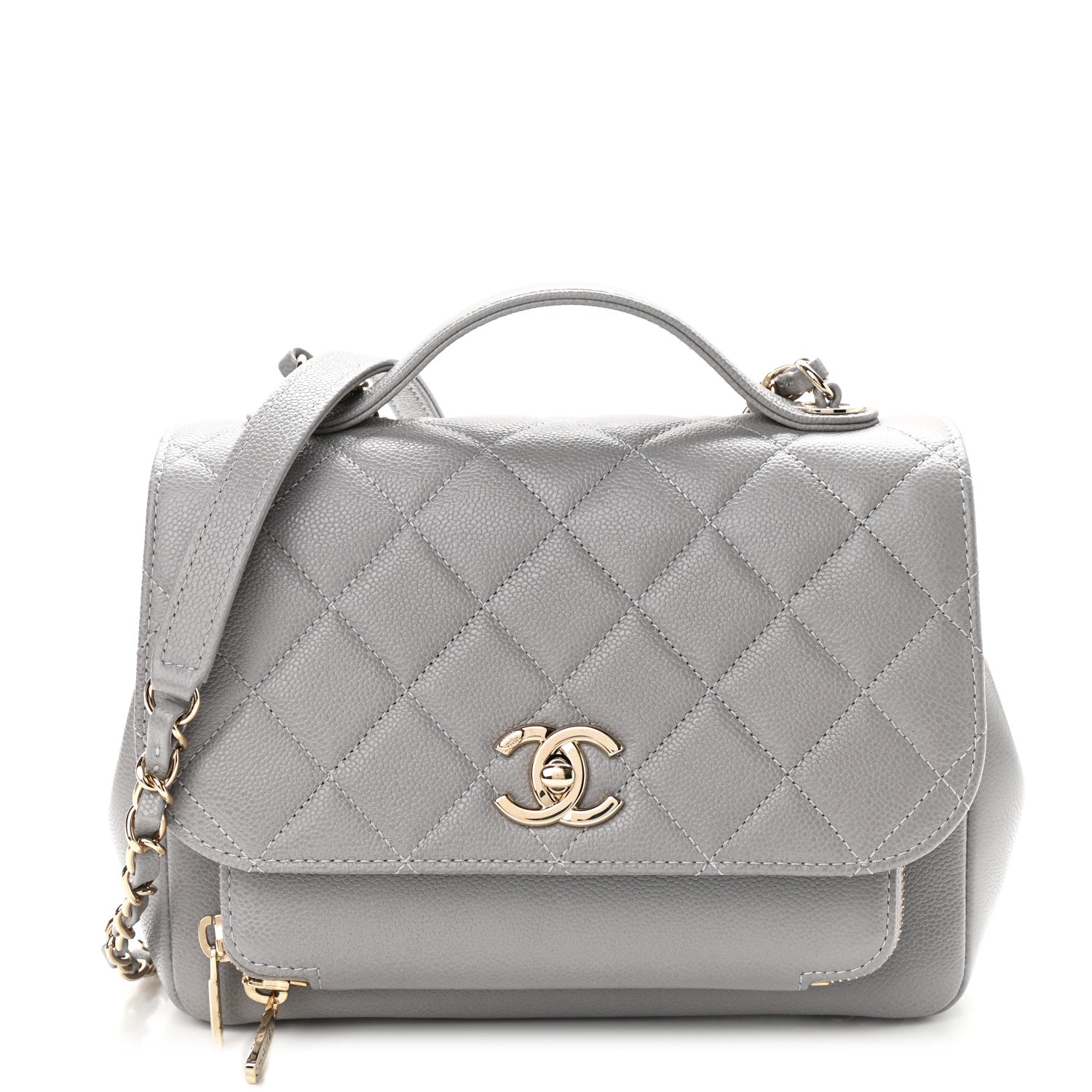 Chanel Caviar Quilted Medium Business Affinity Flap Grey 1 of 11