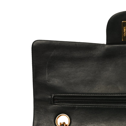 Chanel Lambskin Quilted Medium Double Flap Black 21 of 29