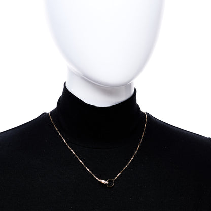 Cartier 18K Pink Gold Diamond Interlocking LOVE Necklace 2 of 6