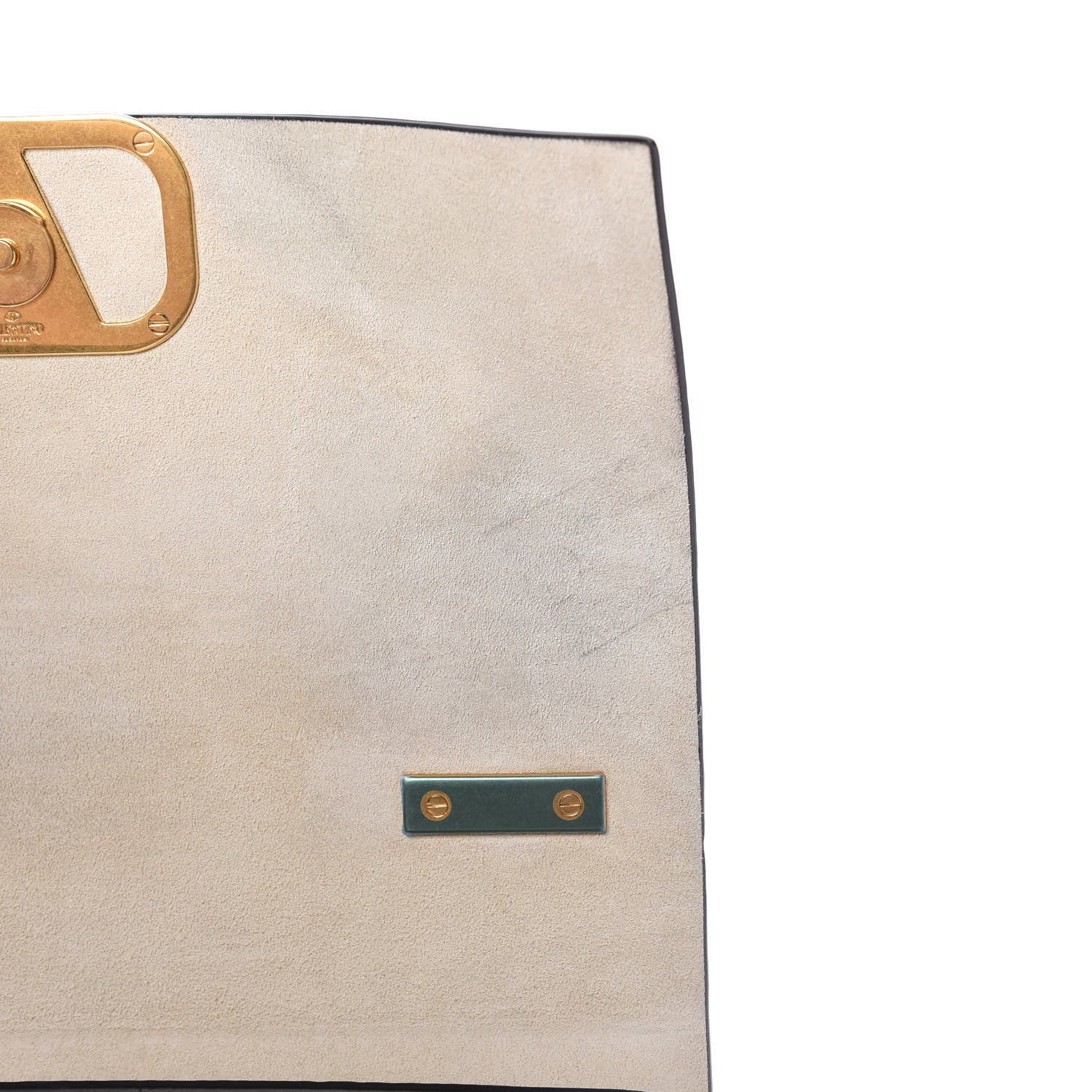 Valentino Garavani Pebbled Calfskin VRing Shoulder Bag Light Ivory 10 of 11