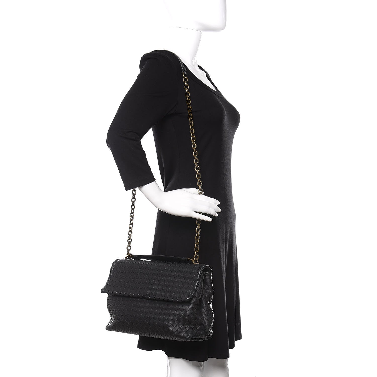 Bottega Veneta Nappa Intrecciato Large Olimpia Bag Black 2 of 12