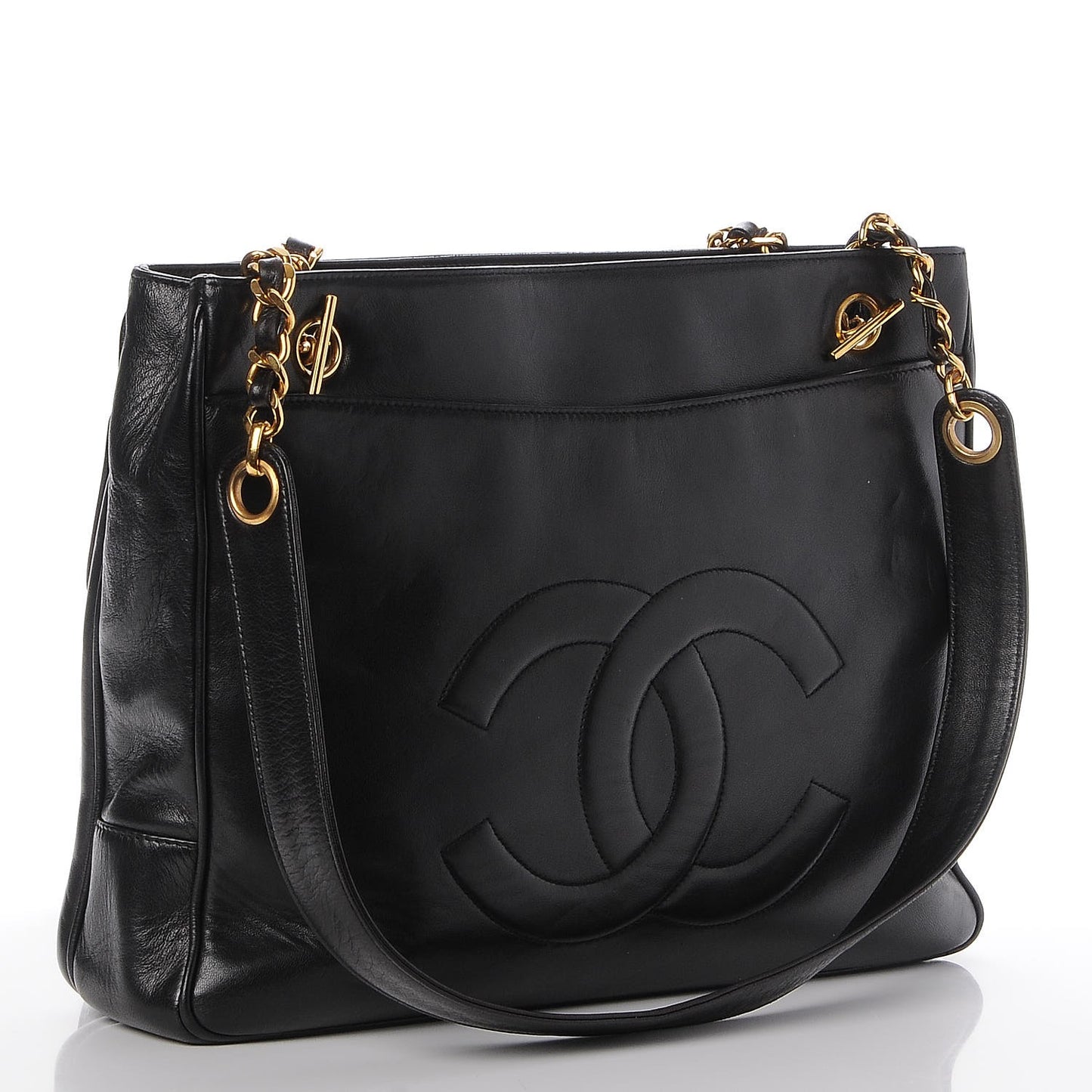 Lambskin Flap Shoulder Bag Black