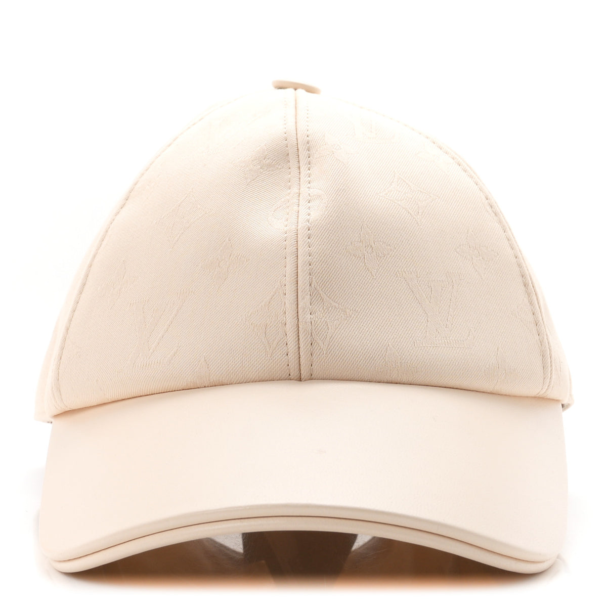 Calfskin Cotton Jacquard Monogram LV First Cap M Beige