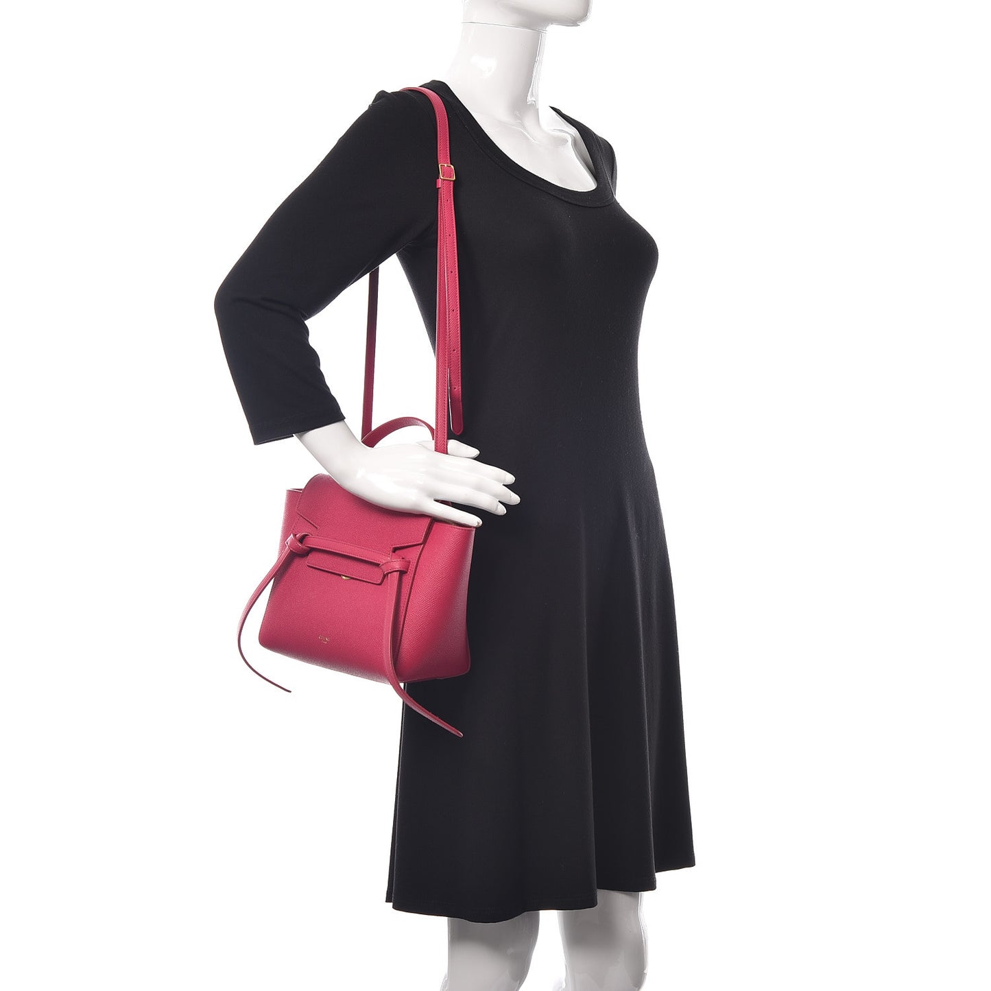 Grained Calfskin Nano Belt Bag Pink