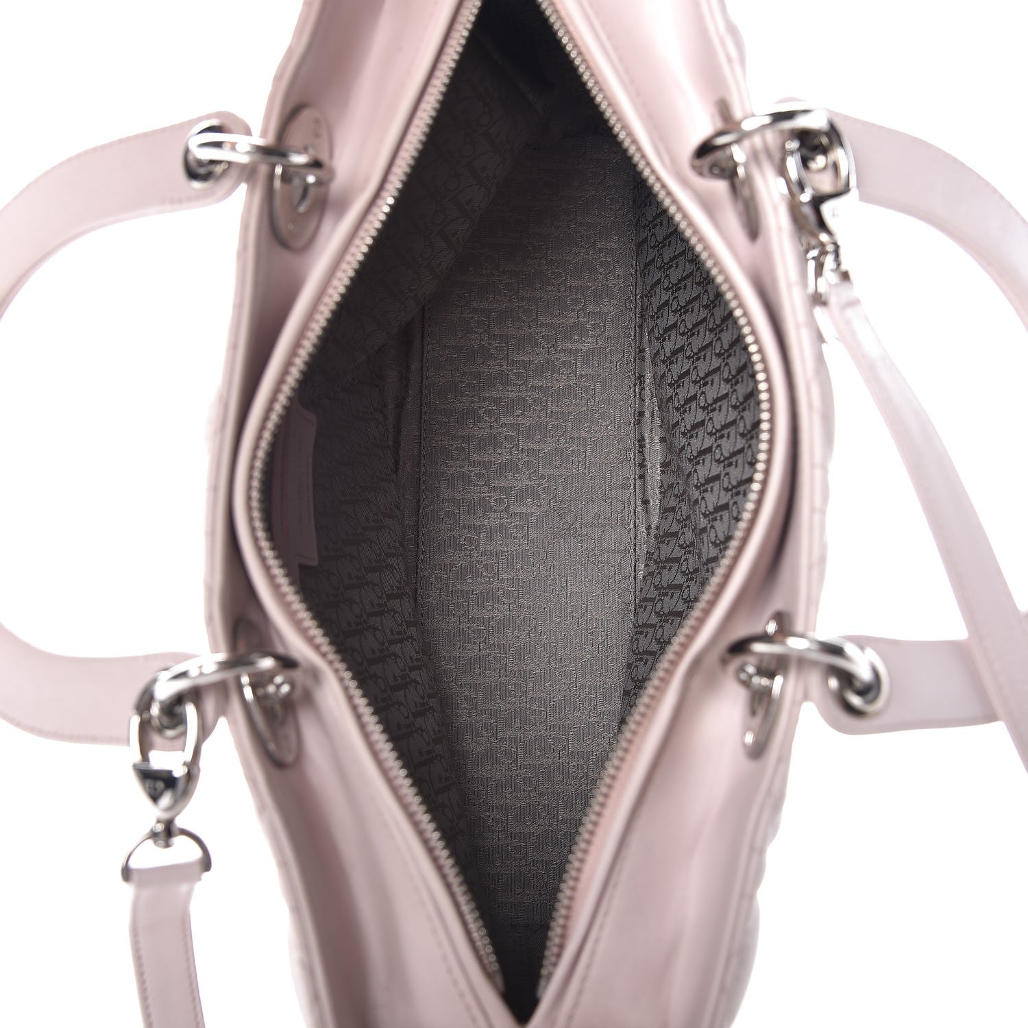 Christian Dior Lambskin Cannage Large Lady Dior Rose Poudre 5 of 15