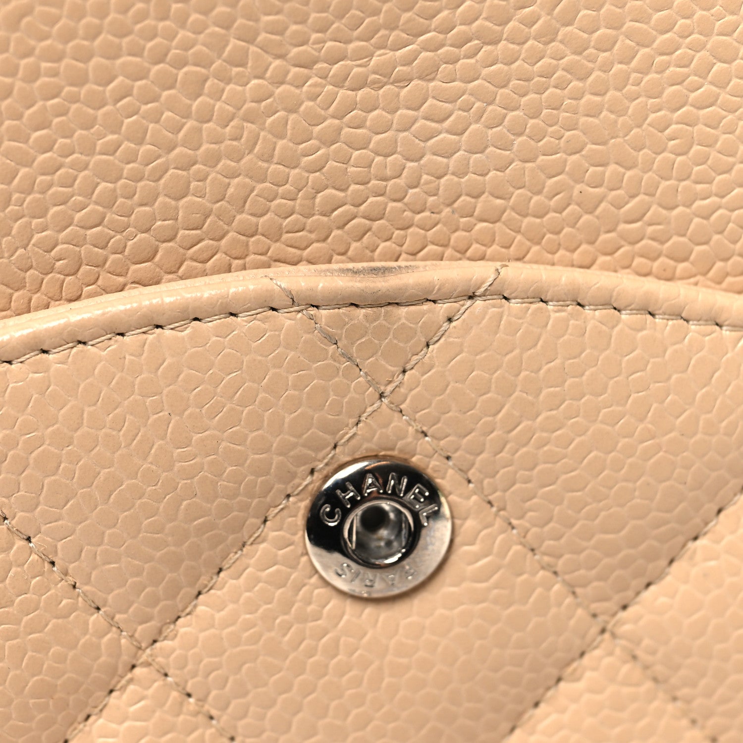 Chanel Caviar Quilted Jumbo Double Flap Beige Clair 13 of 13