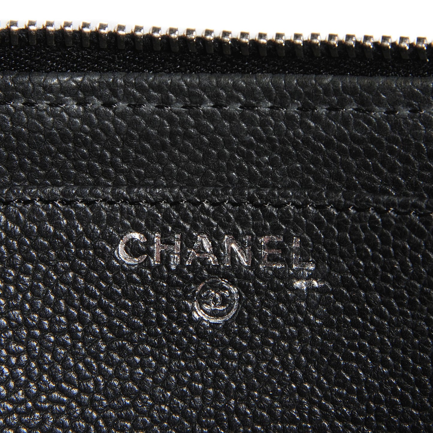 Caviar Outdoor Ligne Zip Coin Purse Wallet Black