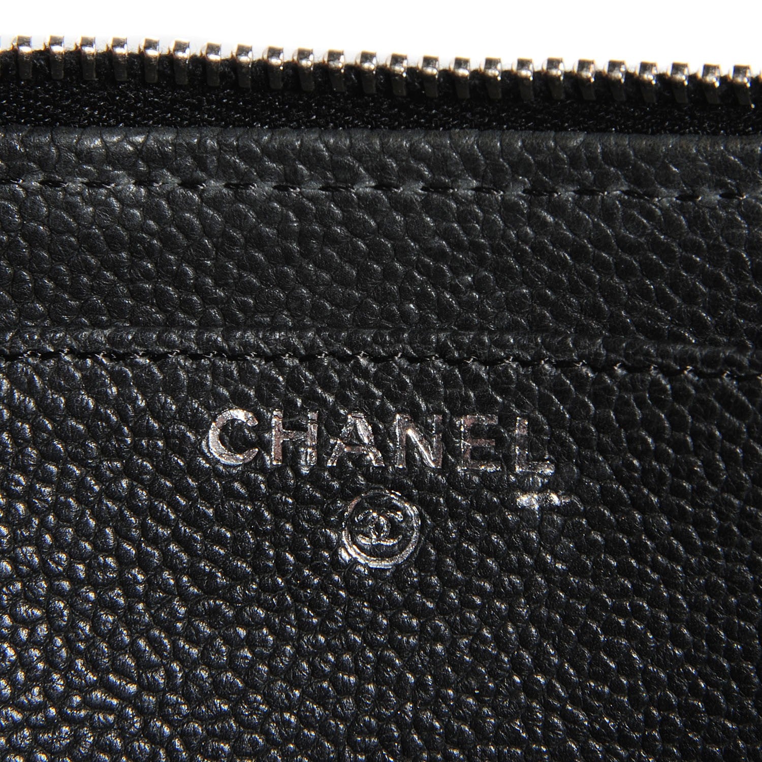Chanel Caviar Outdoor Ligne Zip Coin Purse Wallet Black 6 of 8