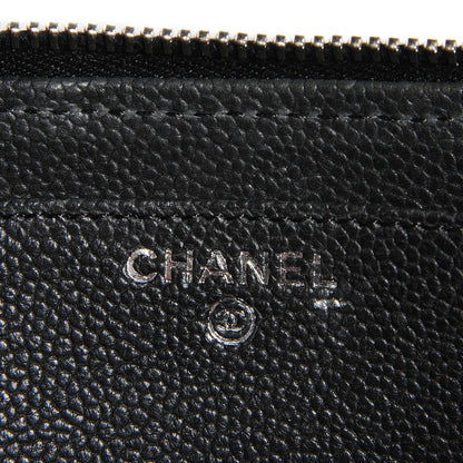 Chanel Caviar Outdoor Ligne Zip Coin Purse Wallet Black 6 of 8