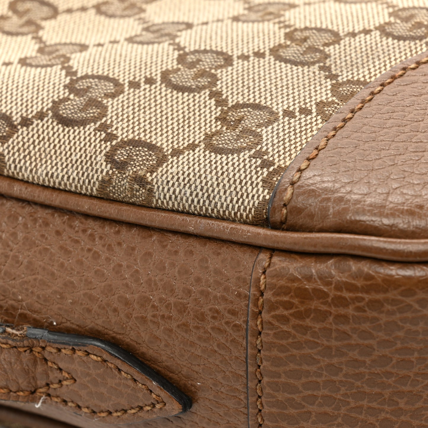 Monogram Mini Bree Messenger Bag Beige Tabacco