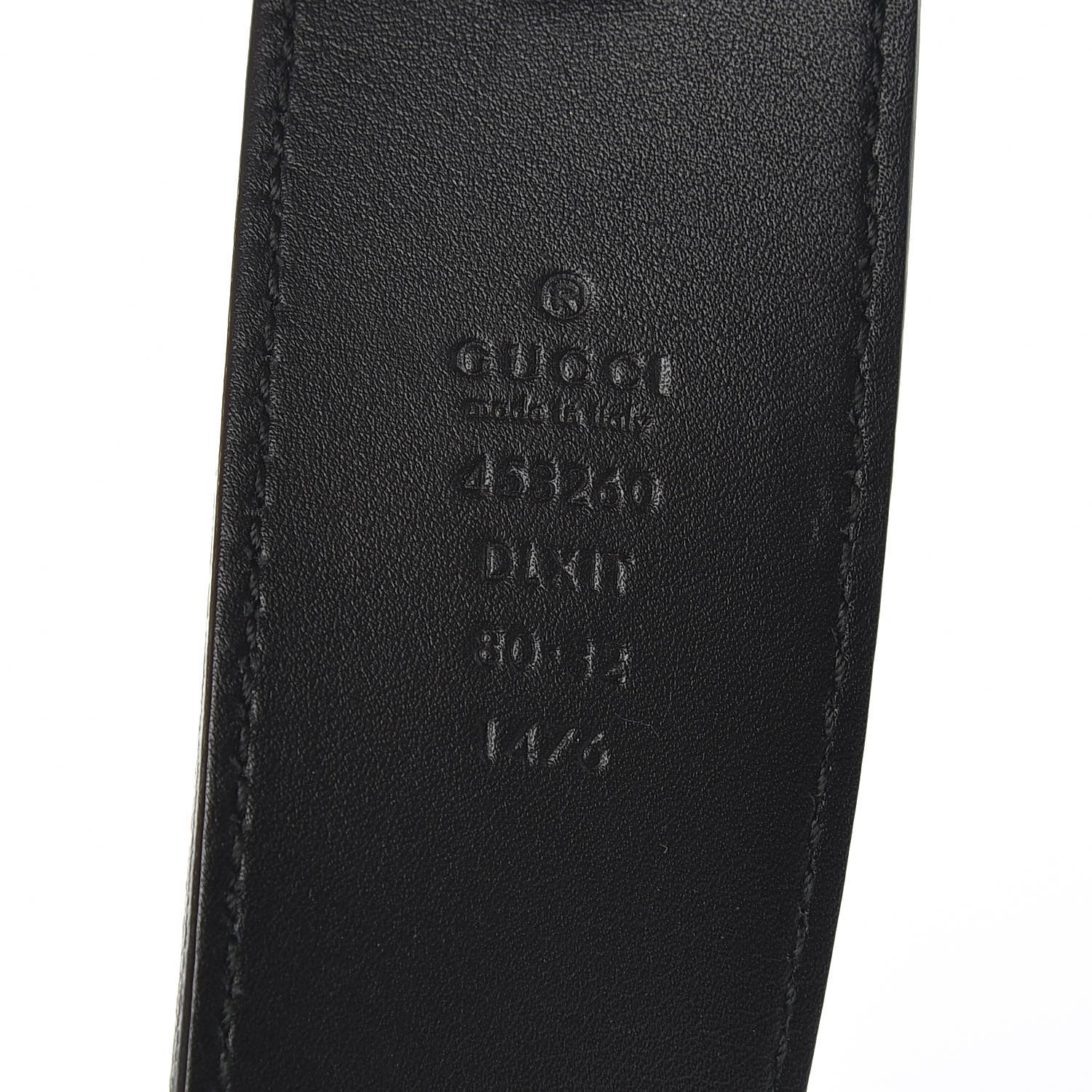 Gucci Moon Calfskin Pearl Double G 40mm Belt 80 32 Black Cream 4 of 6