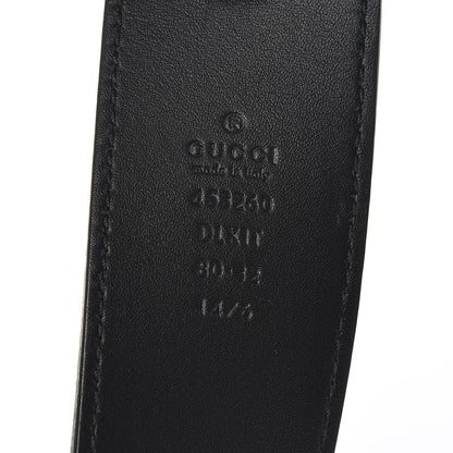 Gucci Moon Calfskin Pearl Double G 40mm Belt 80 32 Black Cream 4 of 6