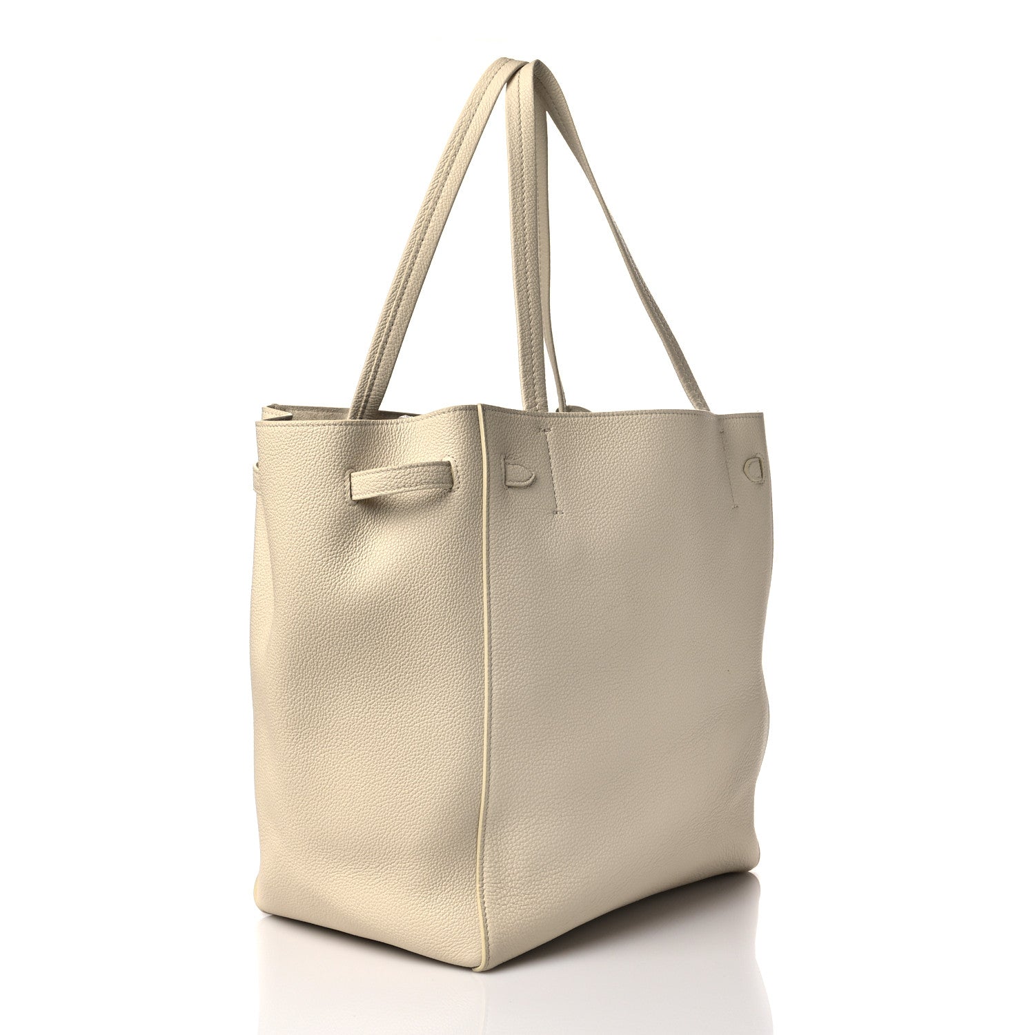 Celine Soft Grained Calfskin Small Belt Cabas Phantom Vanilla 3 of 13