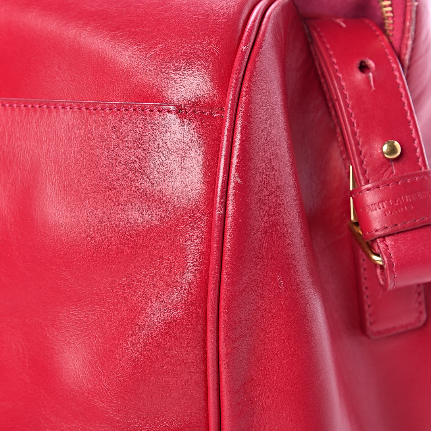 Saint Laurent Calfskin Classic Duffle 6 Fuchsia 11 of 31