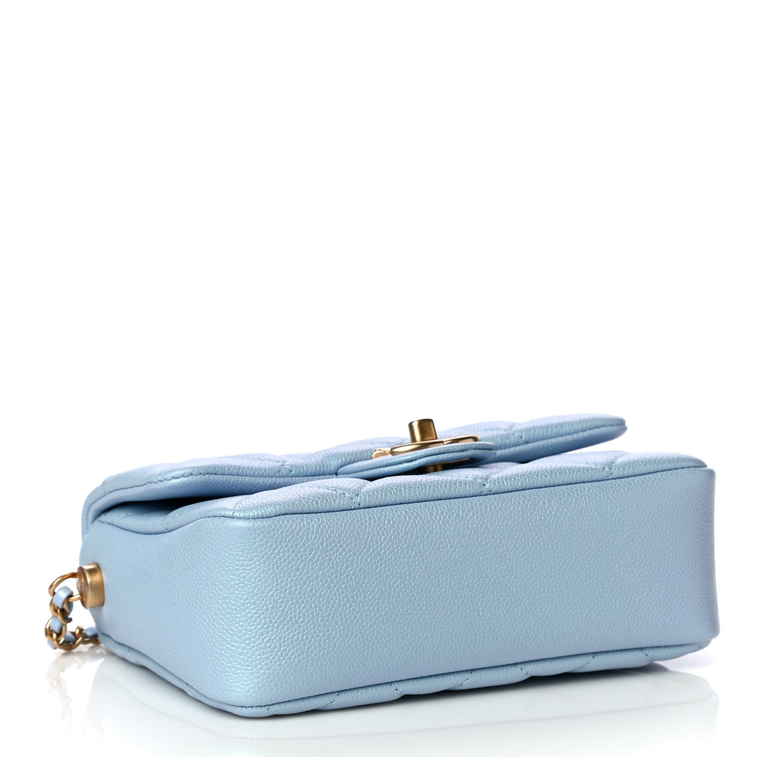 Chanel Iridescent Caviar Quilted Mini My Perfect Flap Light Blue 4 of 13