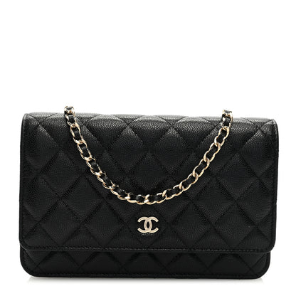 Chanel Caviar Quilted Wallet on Chain WOC Black 1 of 9