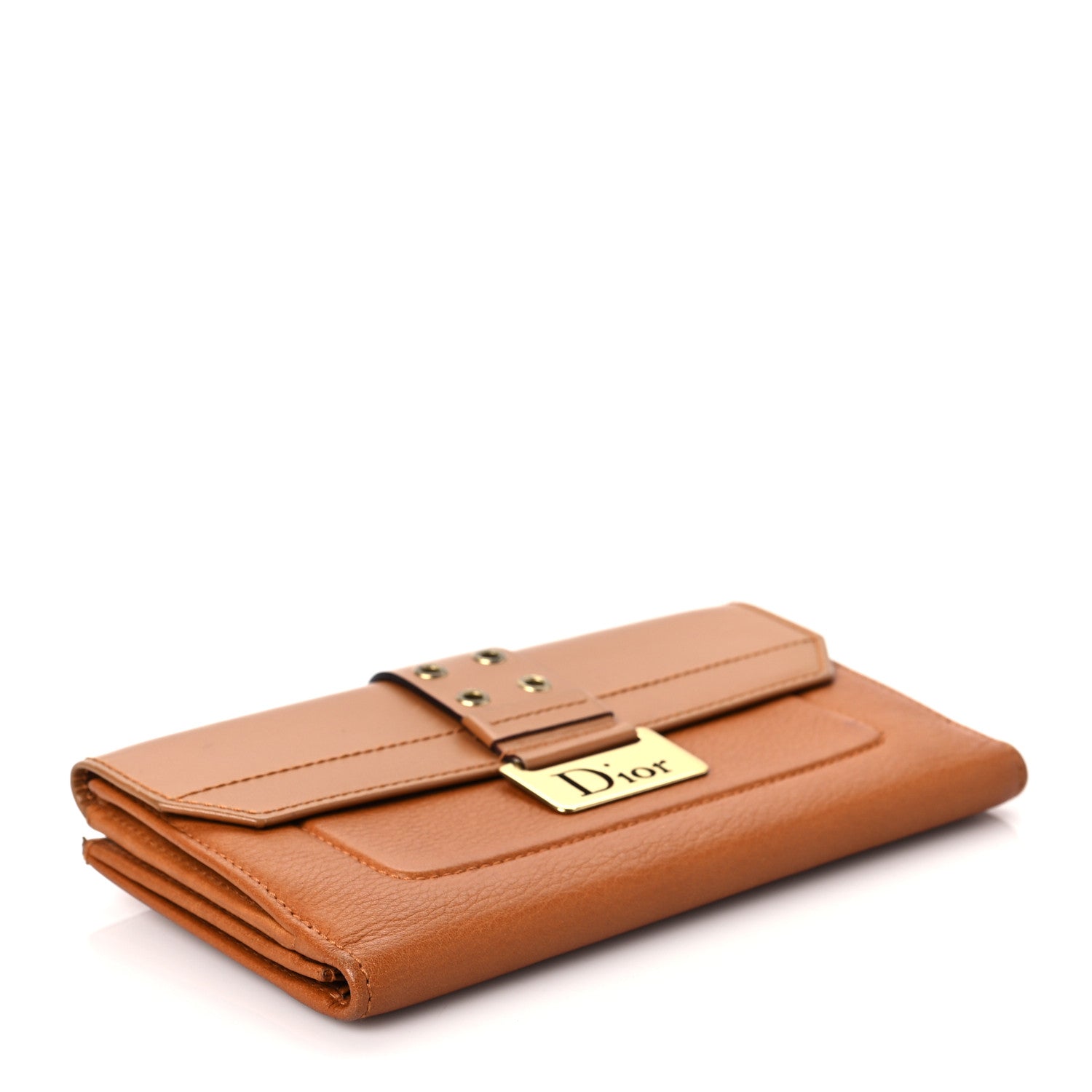 Christian Dior Calfskin Street Chic Flap Continental Wallet Brown 4 of 9