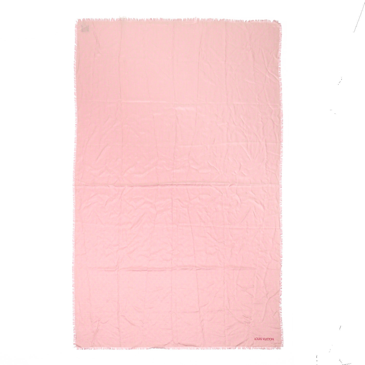 Louis Vuitton Silk Wool Monogram So LV Stole Blush 1 of 3