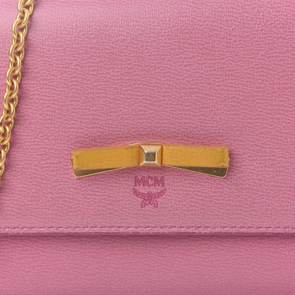 MCM Grained Calfskin Large Mina Chain Crossbody Blush Pink 9 of 9