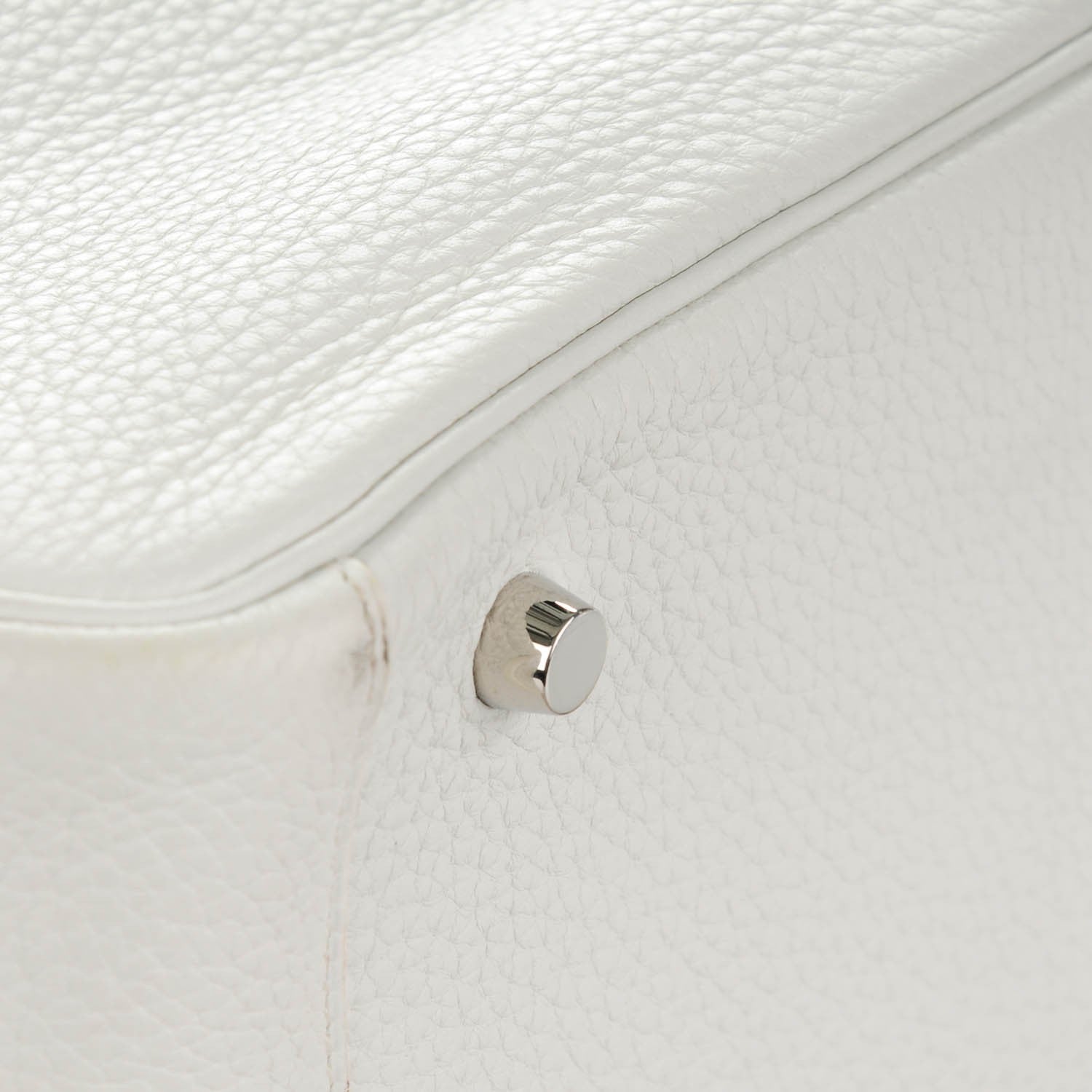 Hermes Taurillon Clemence Lindy 30 White 5 of 9