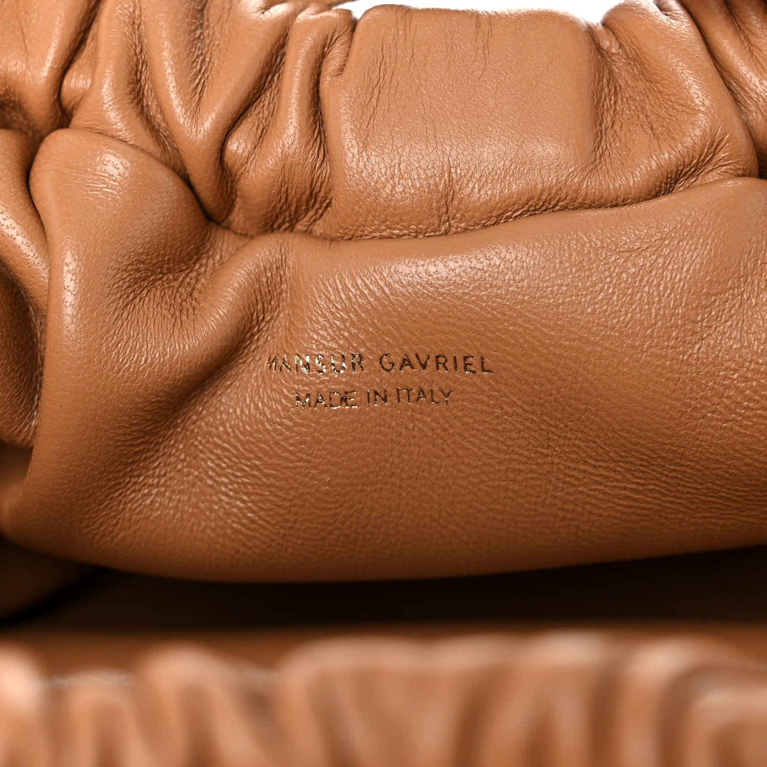 Mansur Gavriel Lambskin Cloud Mini Clutch Caramel 6 of 11