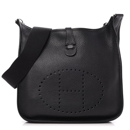 Hermes Taurillon Clemence Evelyne II PM Black 1 of 15