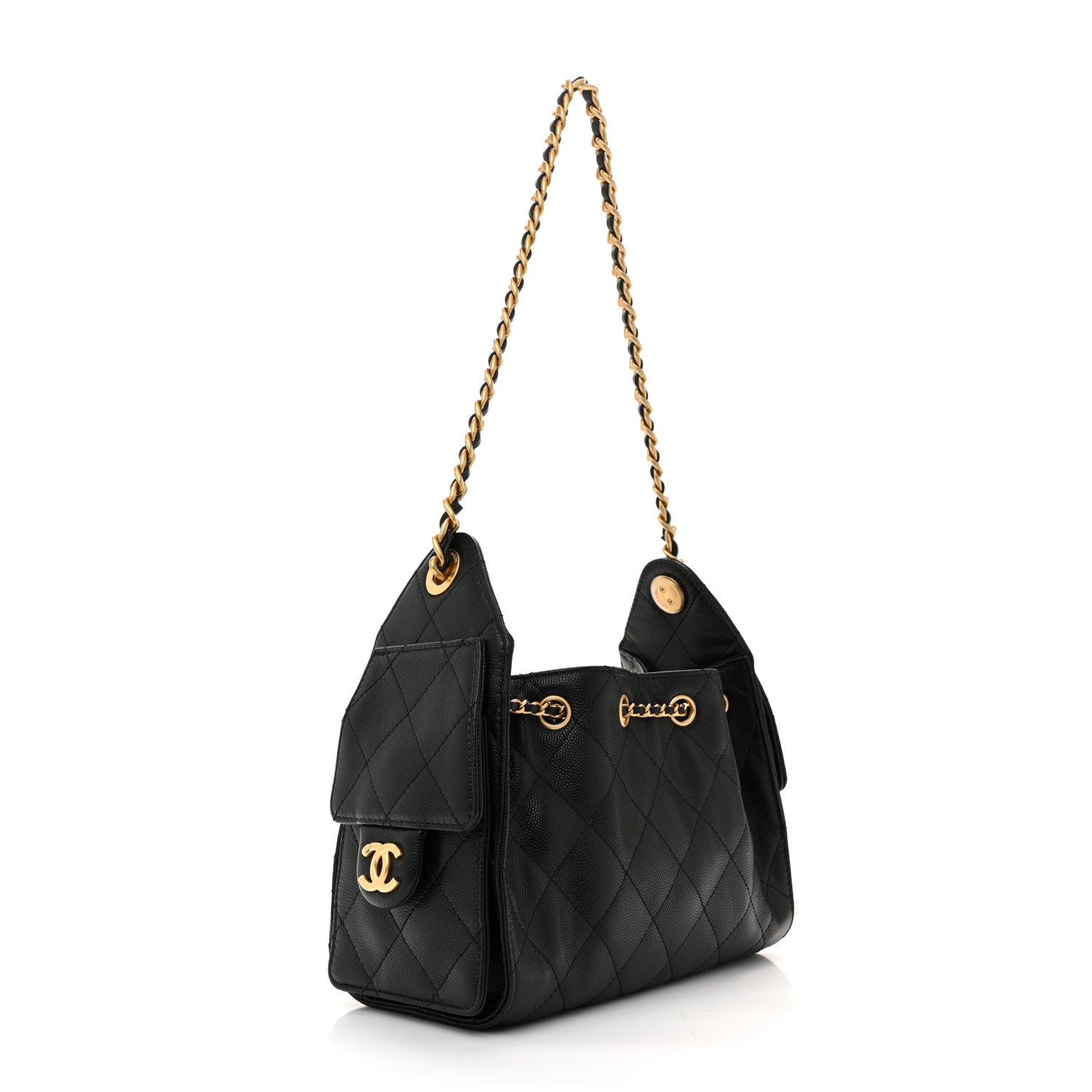 Chanel Caviar Quilted Mini Chanel 25 Handbag Black 3 of 11