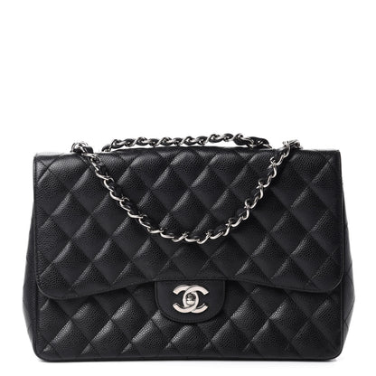 Chanel Caviar Quilted Jumbo Single Flap Black 1 of 11