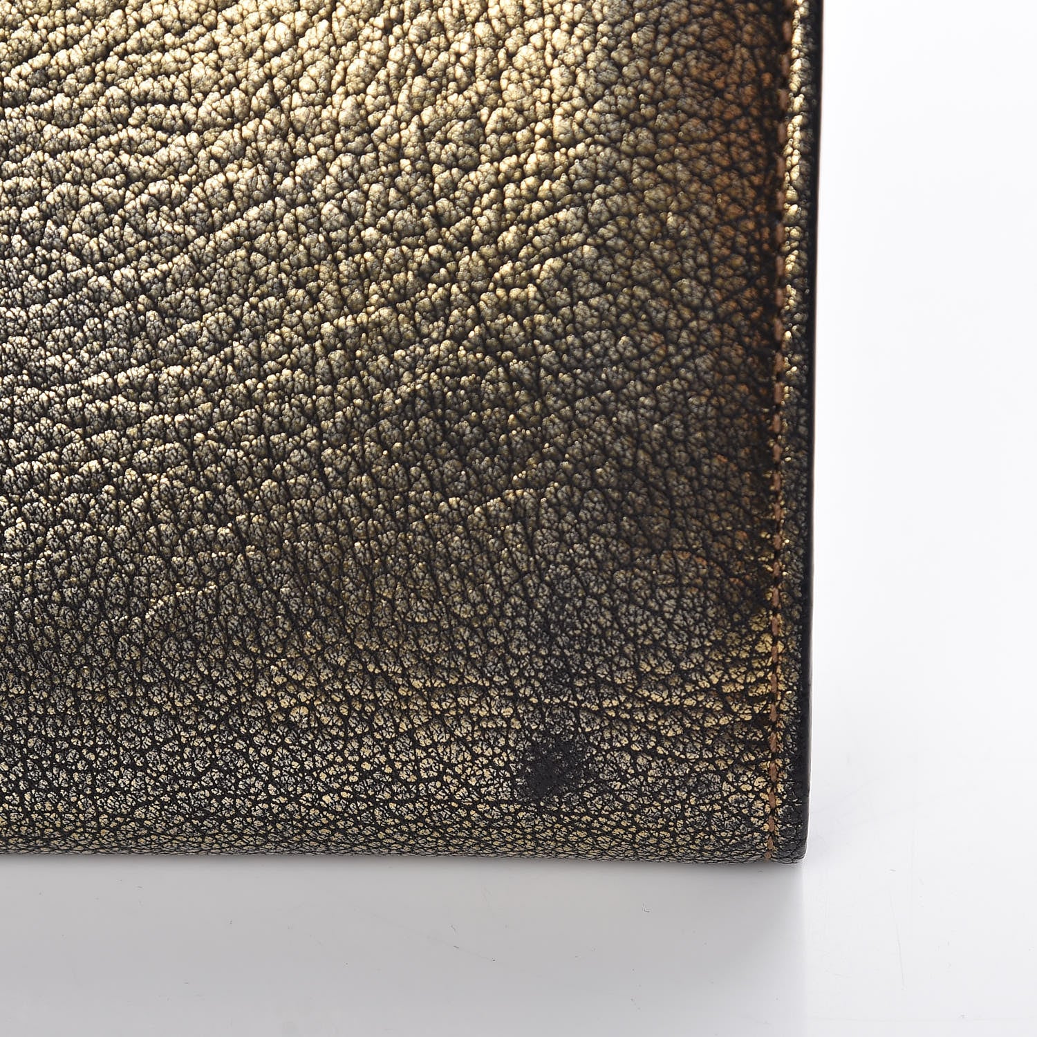 Alexander McQueen Metallic Calfskin Skull Continental Wallet Antique Gold 11 of 16
