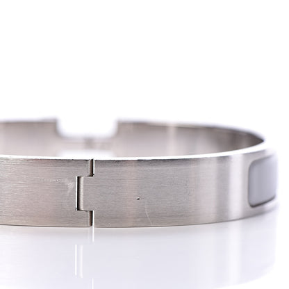 Hermes Matte Enamel Narrow Clic Clac HH Bracelet GM Gris Clair 6 of 7