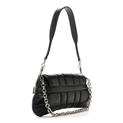 Gucci Nappa Vertical Matelasse Small Maxi Horsebit Chain Shoulder Bag Black 3 of 10