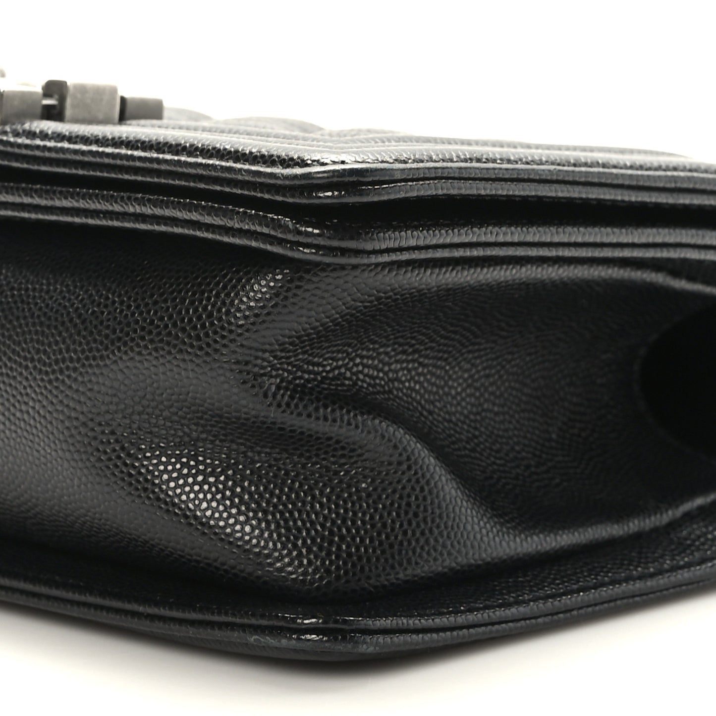Caviar Quilted Small Boy Flap Black