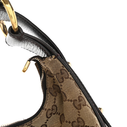 Gucci Monogram Medium Horsebit Chain Hobo Dark Brown 12 of 12