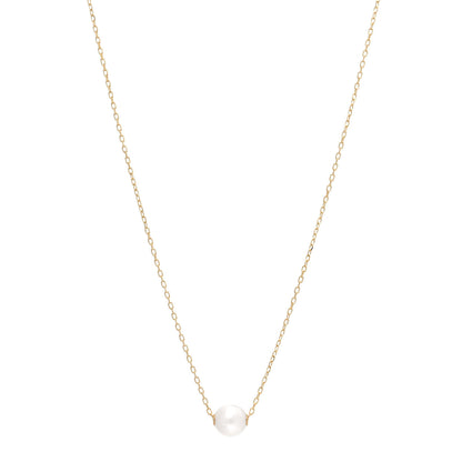 Mikimoto 18K Yellow Gold Akoya Pearl 8-8.5mm Single Pendant Necklace 1 of 5