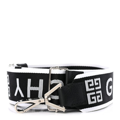 Givenchy Canvas Logo Bag Strap Black White 1 of 3