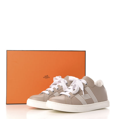 Hermes Calfskin Womens Advantage Sneakers 35.5 Beige Rose 9 of 9
